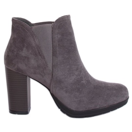 Grigio Stivali con tacco alto H9261 Gris