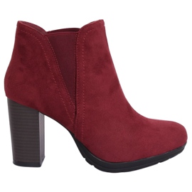 Stivali con tacco alto, bordeaux H9261 Burdeos rosso