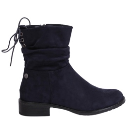 Stivali piatti da donna blu navy B-09 Blue