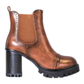 Seastar Stivali slip-on sulla piattaforma marrone