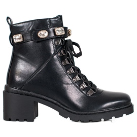 Seastar Stivali stringati alla moda nero