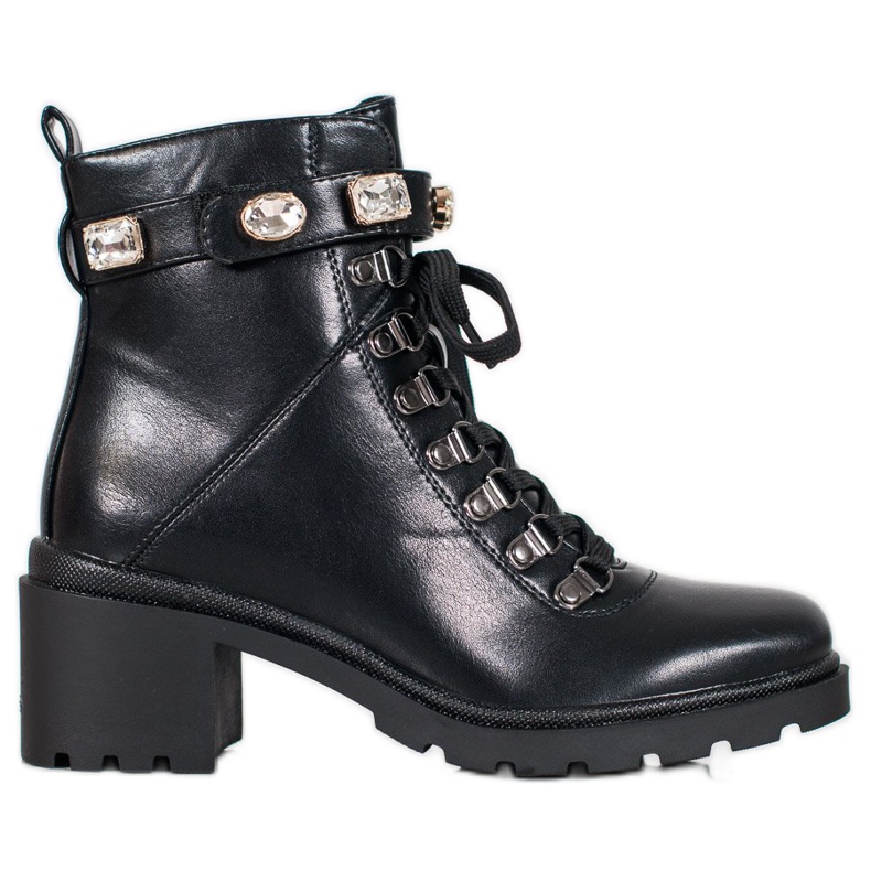 Seastar Stivali stringati alla moda nero