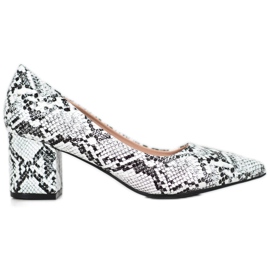 Seastar Décolleté con stampa serpente bianco grigio multicolore