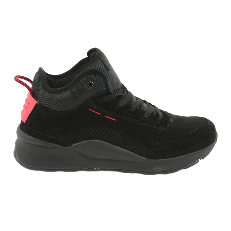 McKey High Men's Sports Scarpe Black Suede 1068 nero