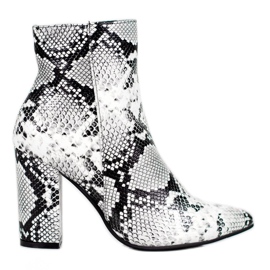 Seastar Stivaletto con stampa serpente bianco nero multicolore