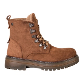 SHELOVET Trapper con lacci marrone