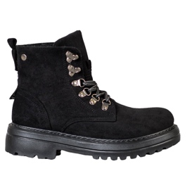 SHELOVET Trapper con lacci nero