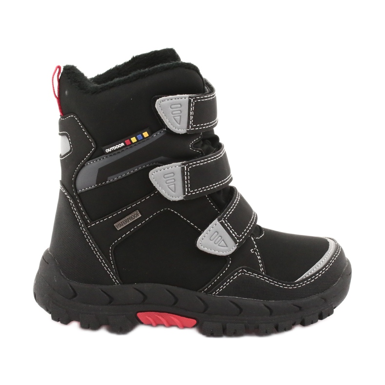 Stivali con membrana American Club RL32 nero rosso
