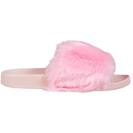 Bona Pantofole Con Pelliccia rosa