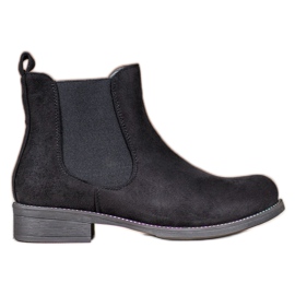 SDS Stivaletti Chelsea con cristalli nero