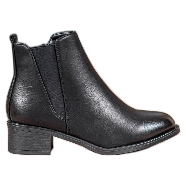 Ideal Shoes Stivali classici con elastico nero