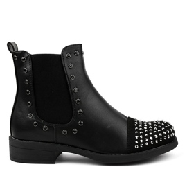 Stivali neri isolati con elastico DQH0090 nero