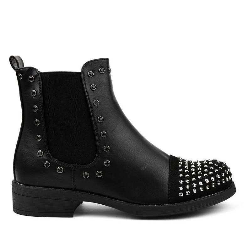 Stivali neri isolati con elastico DQH0090 nero