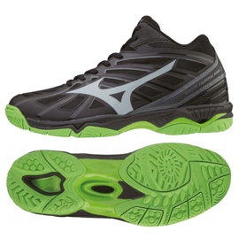 Mizuno Wave Hurricane 3 Mid M V1GA174537 nero nero
