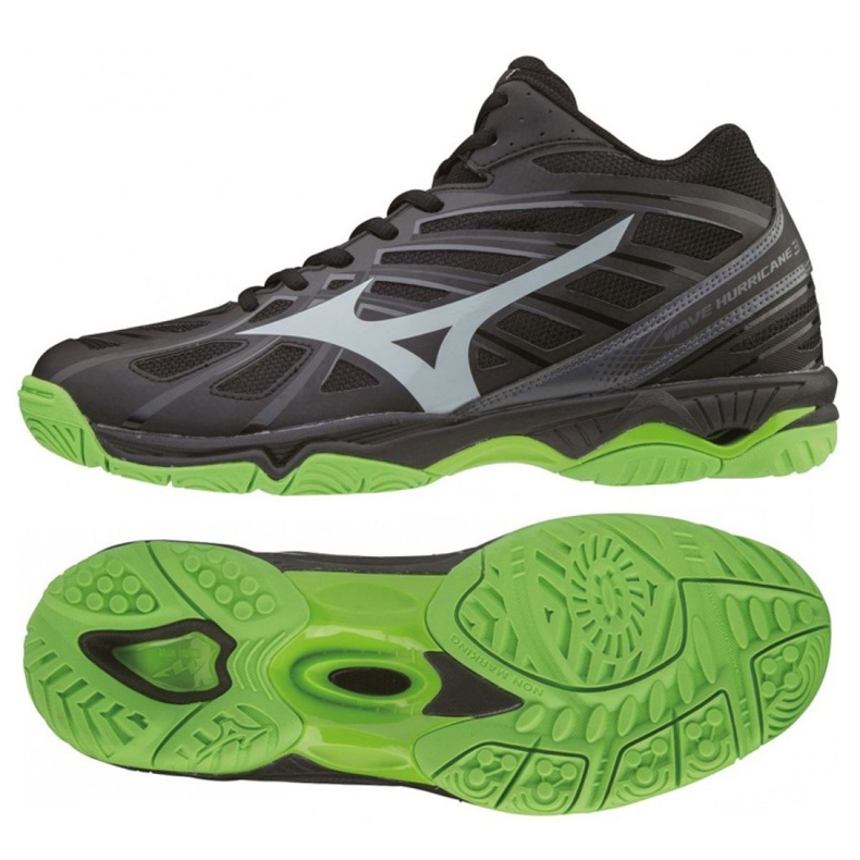 Mizuno Wave Hurricane 3 Mid M V1GA174537 nero nero