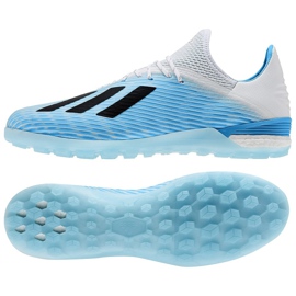 Scarpe da calcio Adidas X 19.1 Tf M F99999 bianca blu