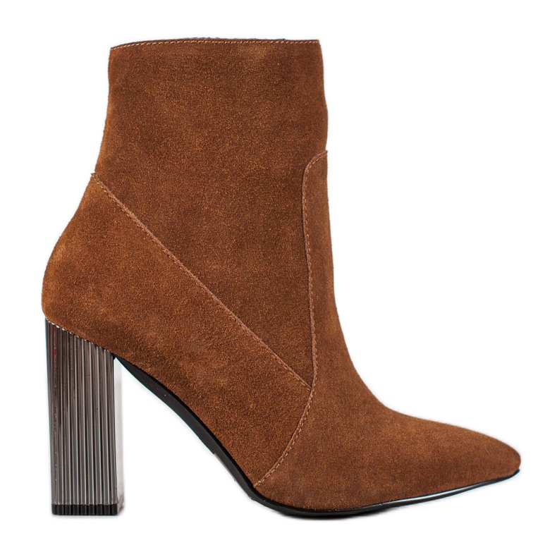Goodin Stivali di pelle sexy marrone