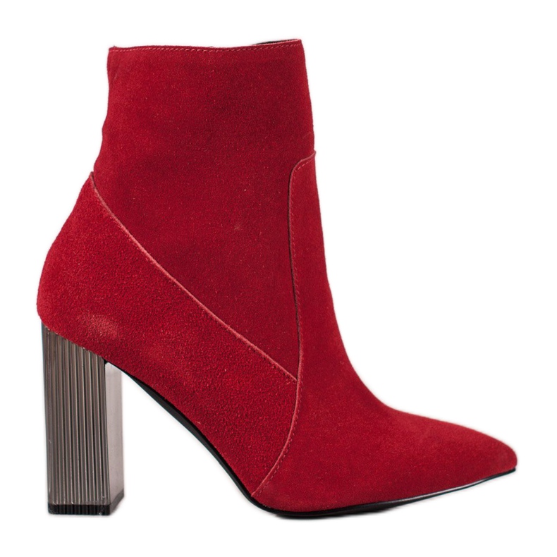 Goodin Stivali di pelle sexy rosso