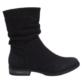 Stivali neri piatti da donna neri 5139 Black nero