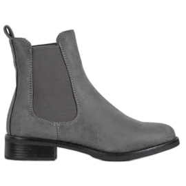SDS Stivaletti Chelsea in pelle scamosciata grigio
