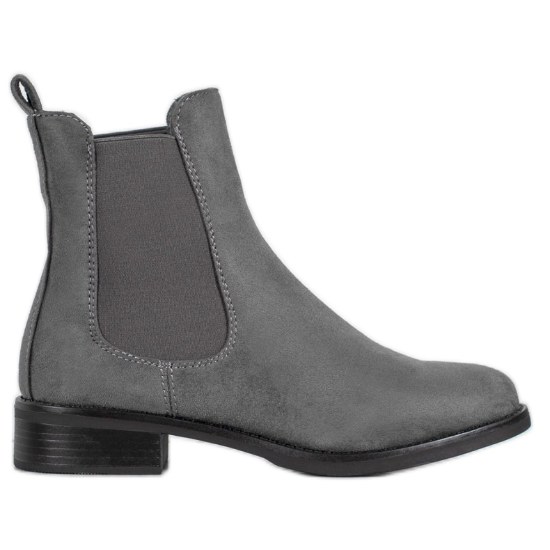 SDS Stivaletti Chelsea in pelle scamosciata grigio