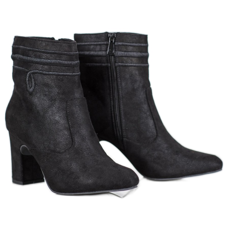 Kylie Stivali con tacco alto in camoscio nero