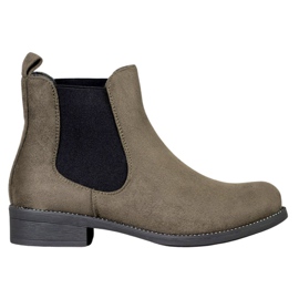 SDS Stivaletti Chelsea con cristalli verde