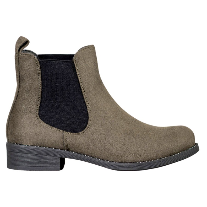 SDS Stivaletti Chelsea con cristalli verde