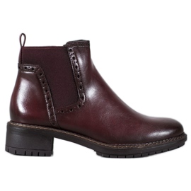 Filippo Stivali bordeaux con ecopelle rosso