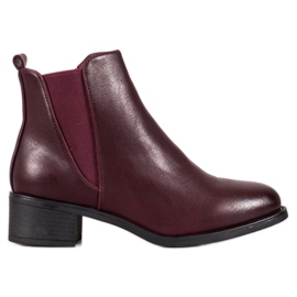 Ideal Shoes Stivali classici con elastico rosso