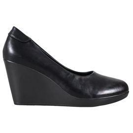 J. Star Décolleté classiche con zeppa nero