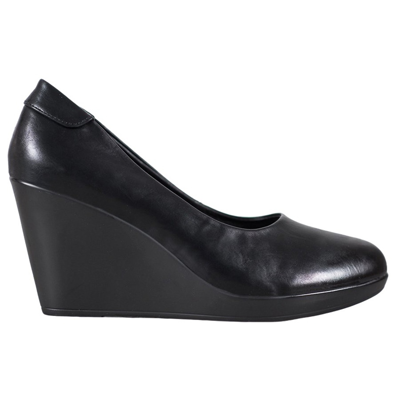 J. Star Décolleté classiche con zeppa nero