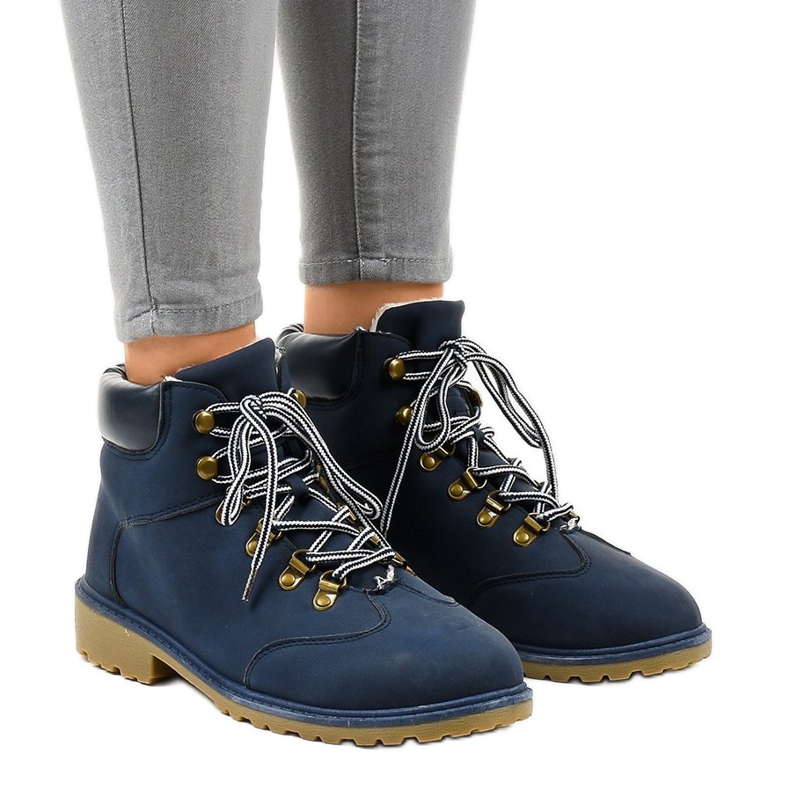 Stivali isolati blu scuro DS1702 blu navy