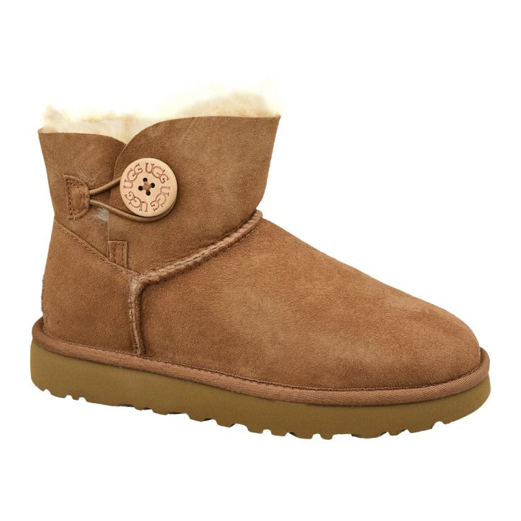 Ugg Mini Bailey Button Ii Scarpe W 1016422-CHE marrone