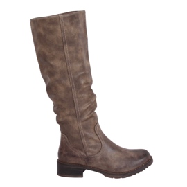 Stivali bassi da donna, beige 1084-PG Khaki
