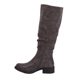 Stivali piatti grigi da donna 1084-PG Grigio
