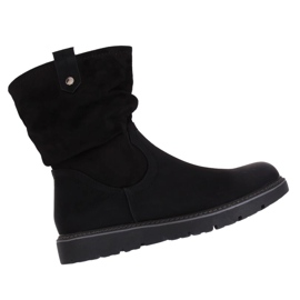 Stivali neri con suola spessa BM-9062 Black nero