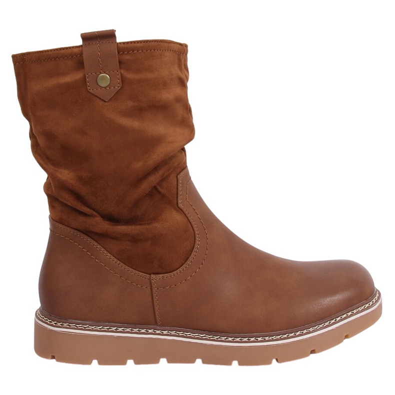 Stivali su cammello spesso BM-9062 Suole cammello marrone