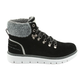 Stivali invernali stringati MCKEY 1072 nero grigio