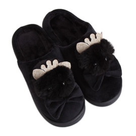 Pantofole nere da donna nere DD112 Black nero