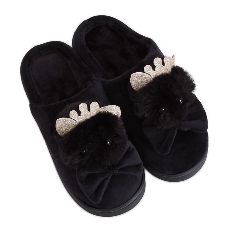 Pantofole nere da donna nere DD112 Black nero
