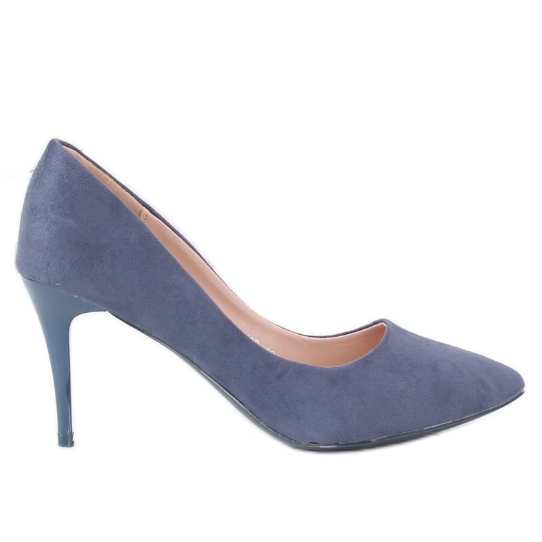 Décolleté su un comodo tacco blu NF-49P Dk Blue