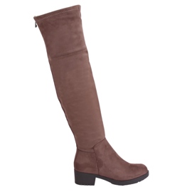 Stivali da equitazione da donna beige-marrone 0-207 Khaki