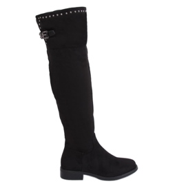 Stivali in camoscio nero Z173 Black