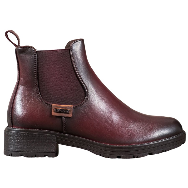 VINCEZA stivaletti Chelsea bordeaux rosso