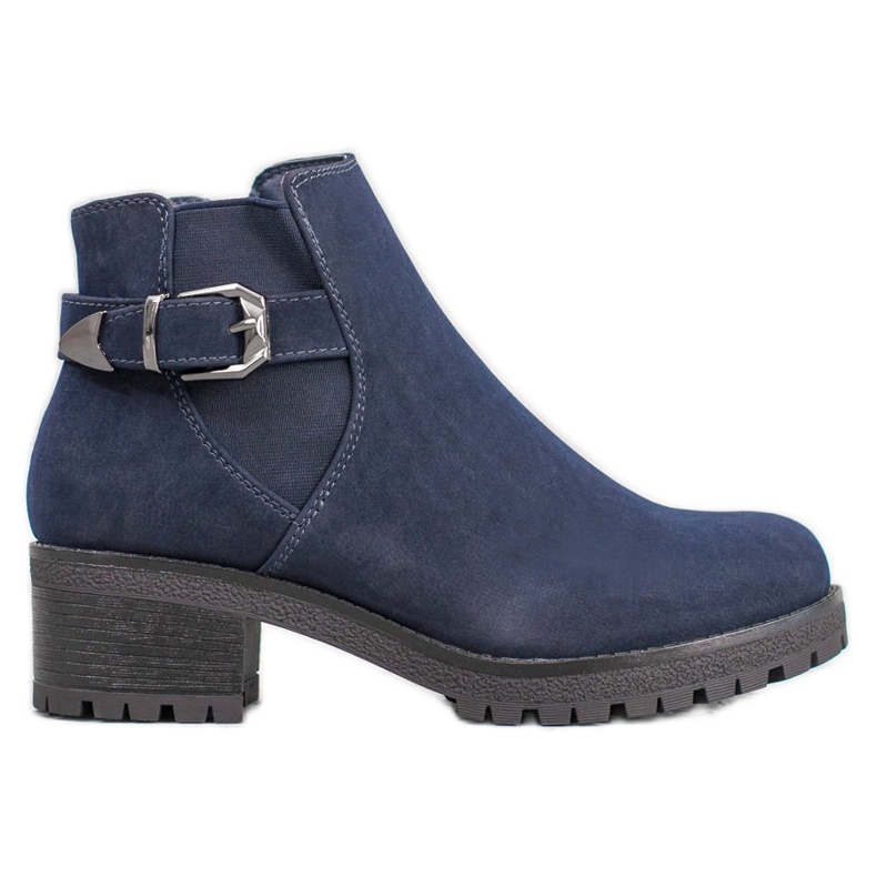J. Star Stivali in camoscio blu navy