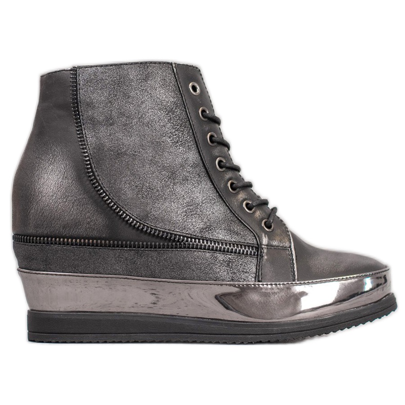 Sergio Leone Scarpe da ginnastica argento grigio