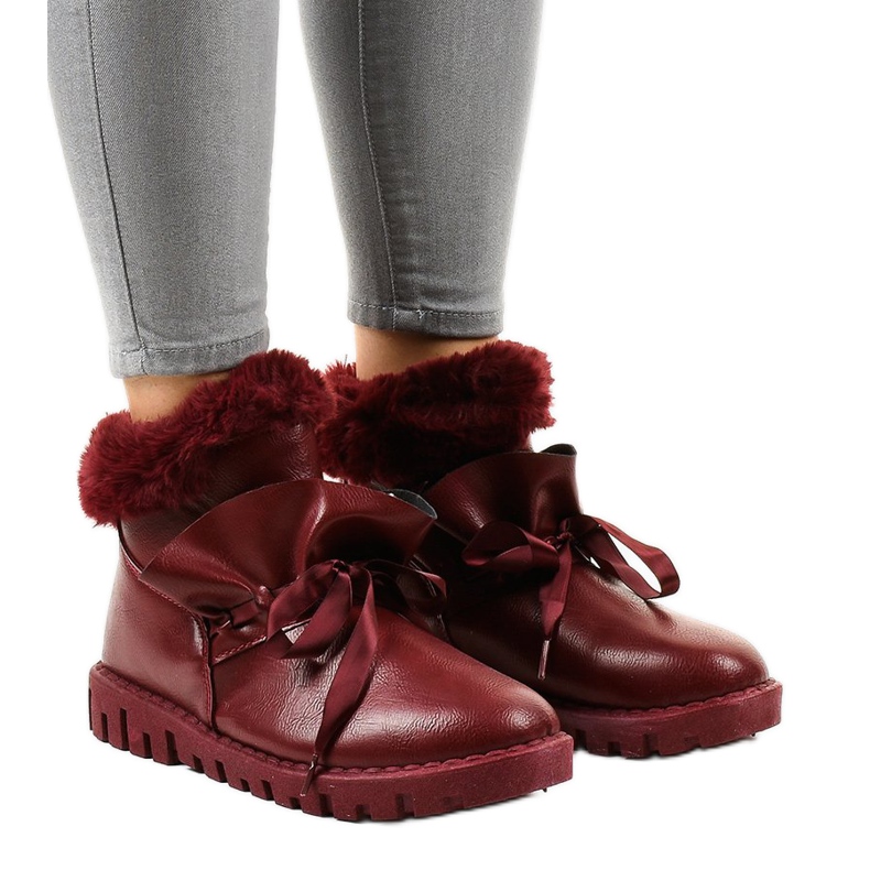 Calde sneakers bordeaux con cerniera 428-6 rosso