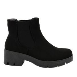 Stivaletti neri con tacco alto e fascia elastica 9996-6 nero