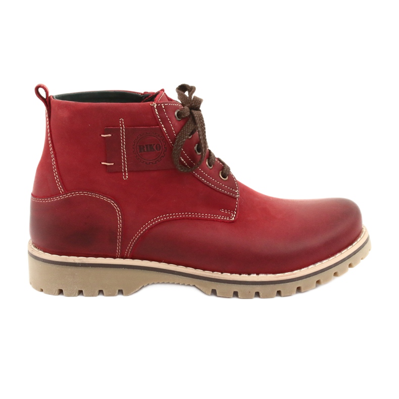 Stivaletti invernali con lacci Riko 888 rosso